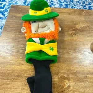Used notre dame leprechaun golf driver headcover